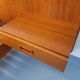 Double bed vintage Scandinavian in teak from the 1960s with integrated bedside tables.