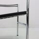 Le Corbusier Set of 2 Black Leather Armchairs Model- LC1 for Cassina, 1970s