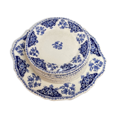 Ensemble de 12 assiettes à dessert + plat en faïence de Gien
