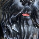 Italian Majolica Shitzu Dog Sculpture by Bravo Italy 1970