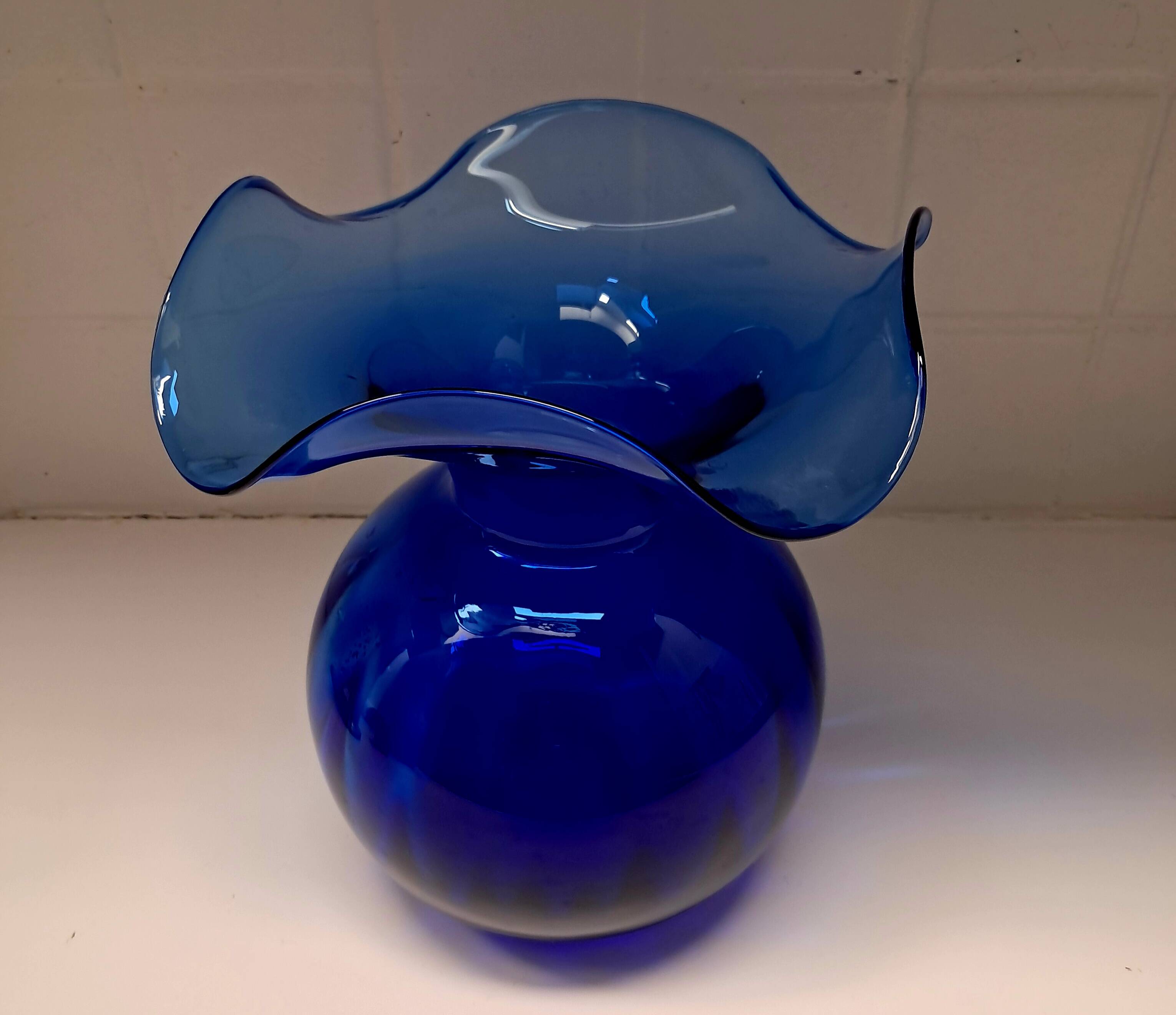 Blue Crystal Vase Lancel