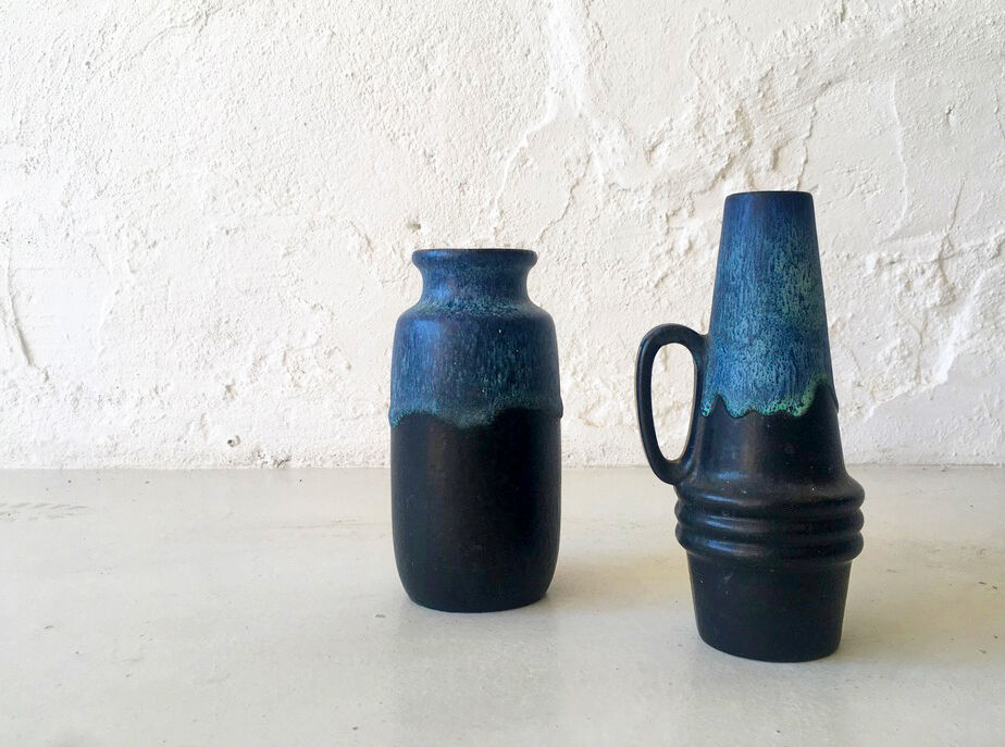 Paire de vases en céramique vintage, Allemagne années 1970