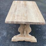 Table à manger de monastère rénovée en chêne massif du 19ème 200cm