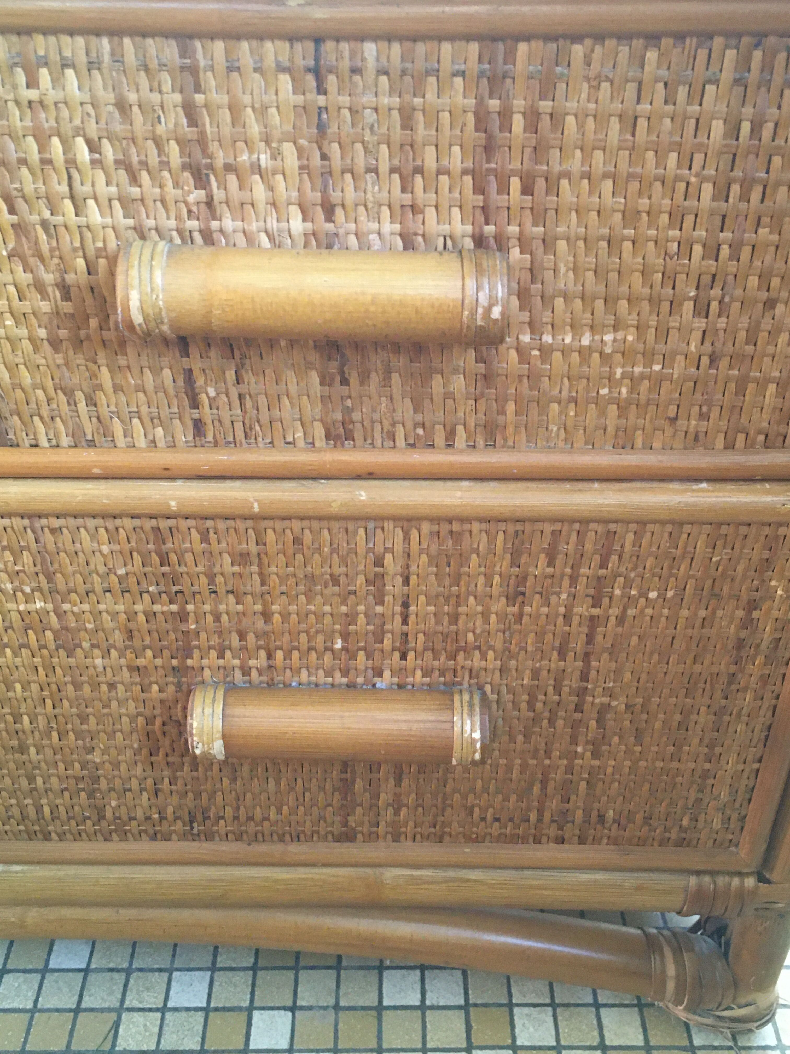 Low rattan furniture