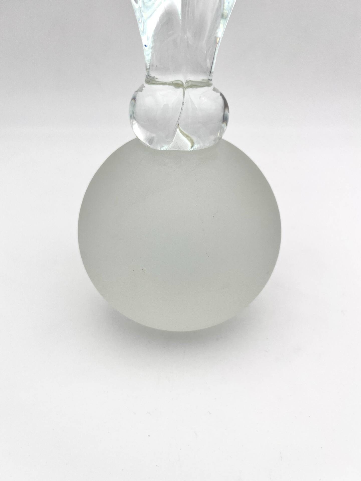 Sculpture Amoureux Verre Massif Murano 2000 Signée Mathis Zane