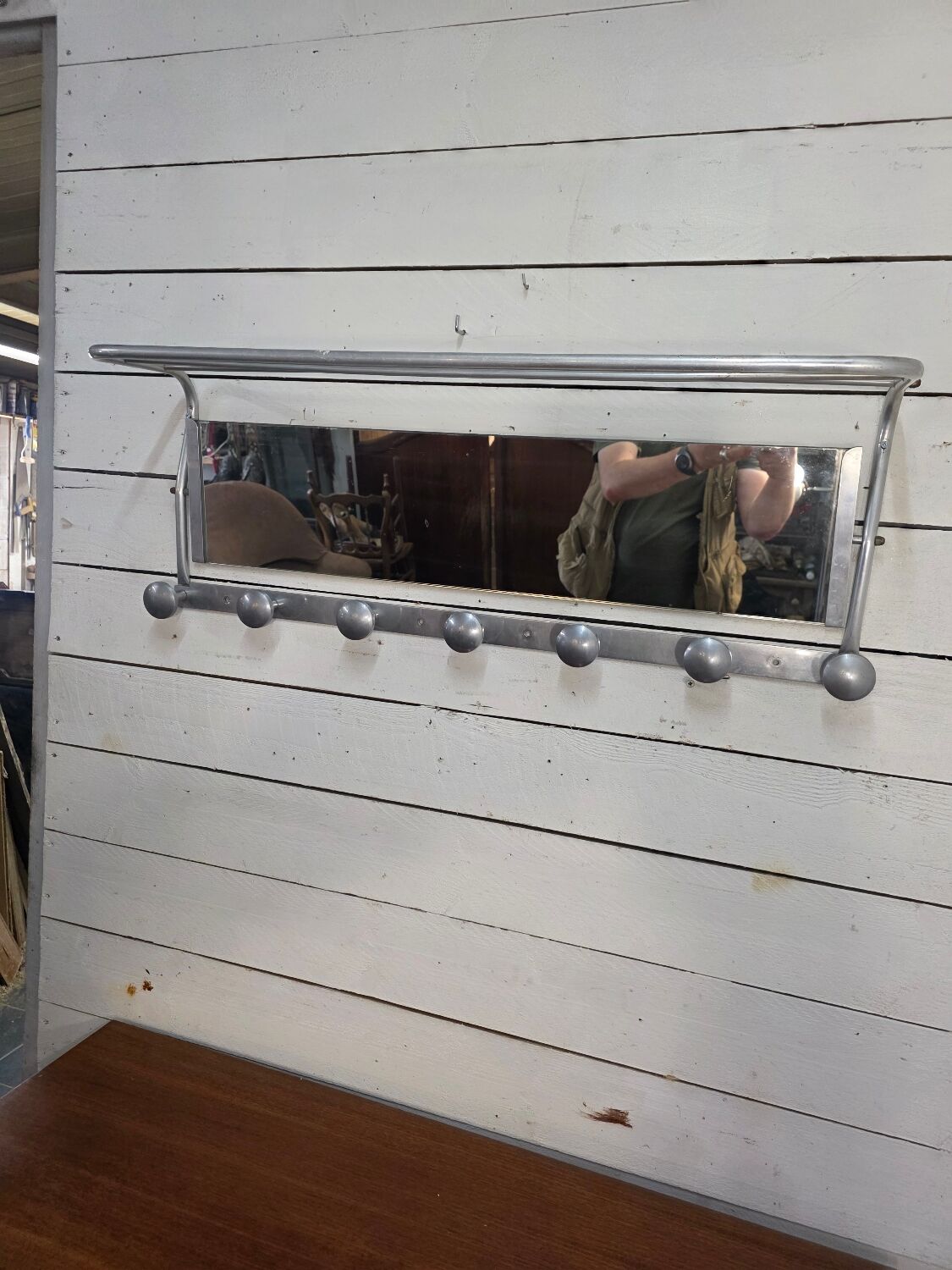 Aluminium coat rack from the 1950s.