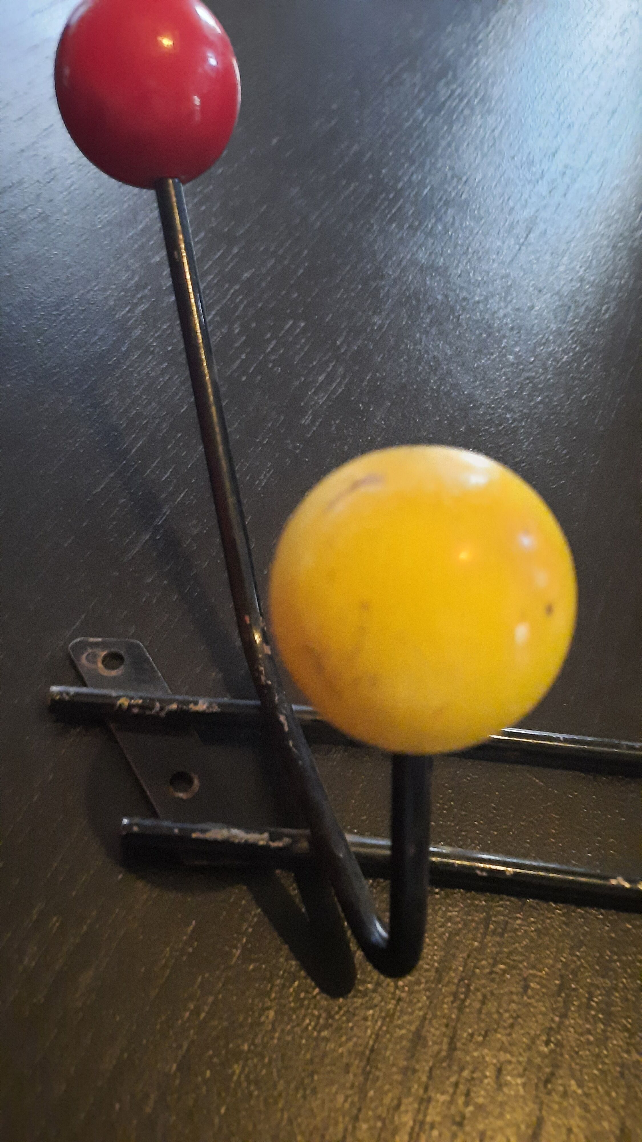 Wall coat rack 2 ball hooks