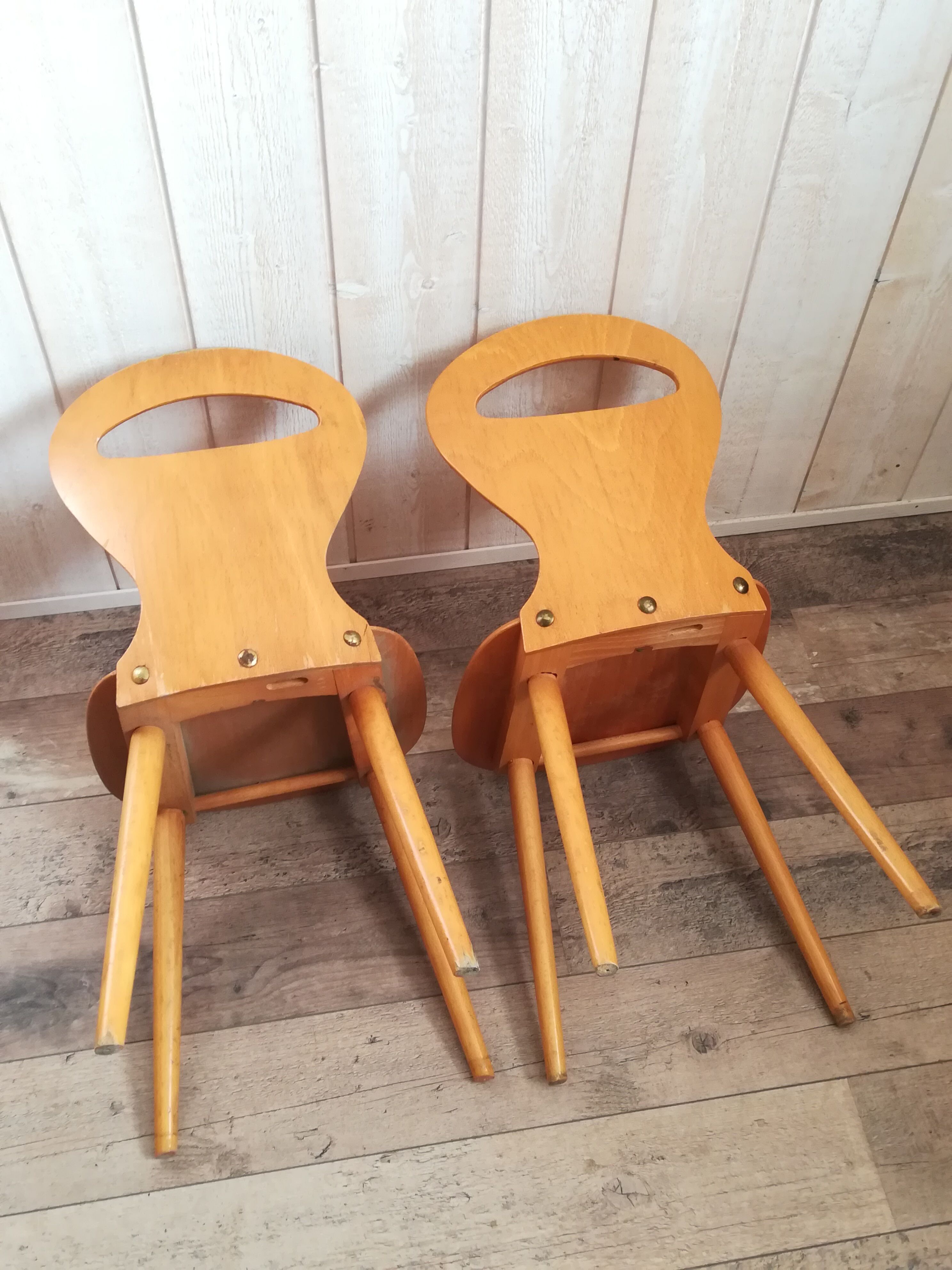 Paire de chaises Baumann modèle fourmi enfant