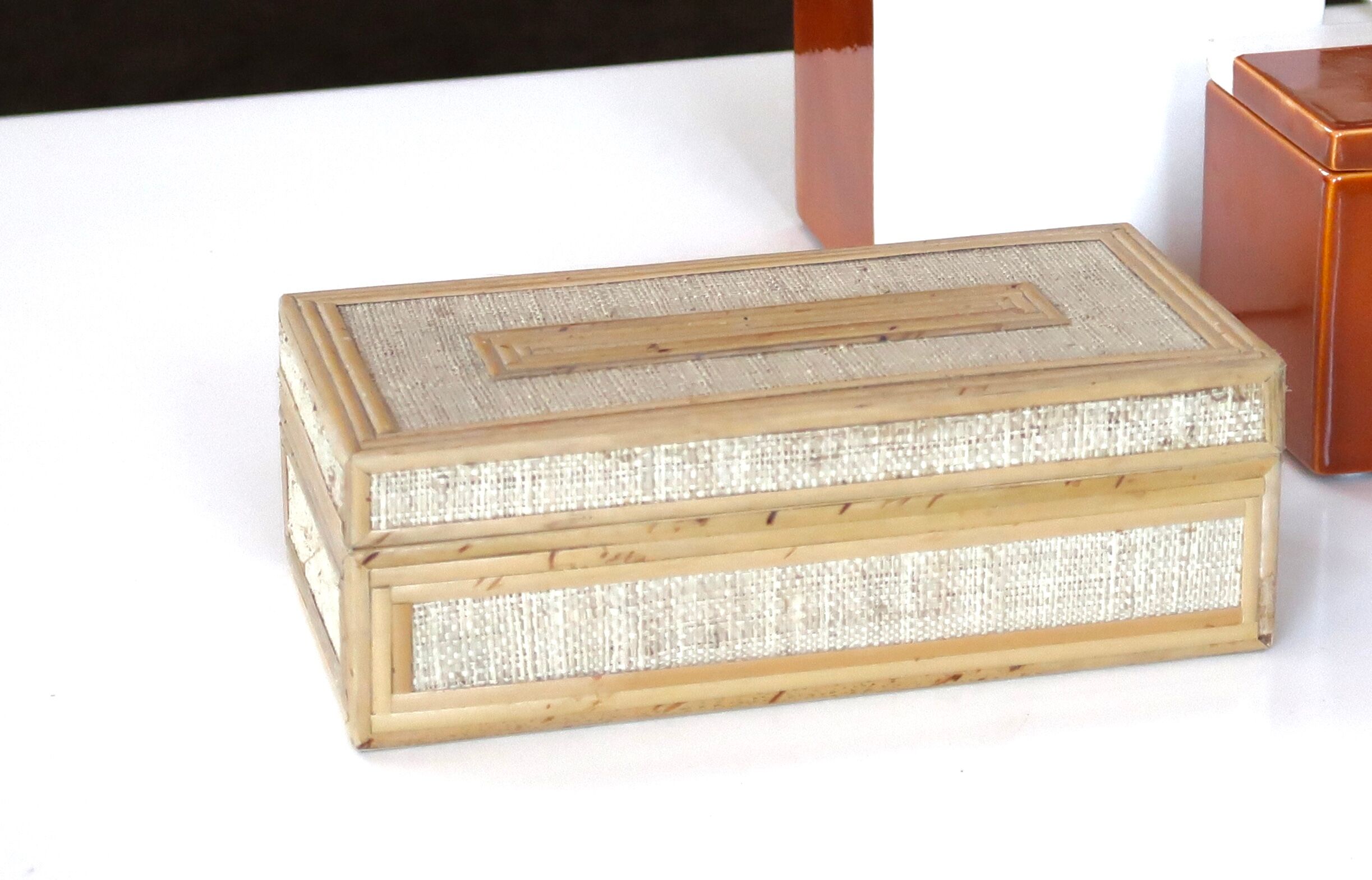 Bamboo jute box, 60s