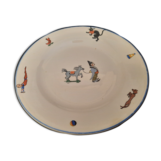 Plate Digoin numbered Circus set