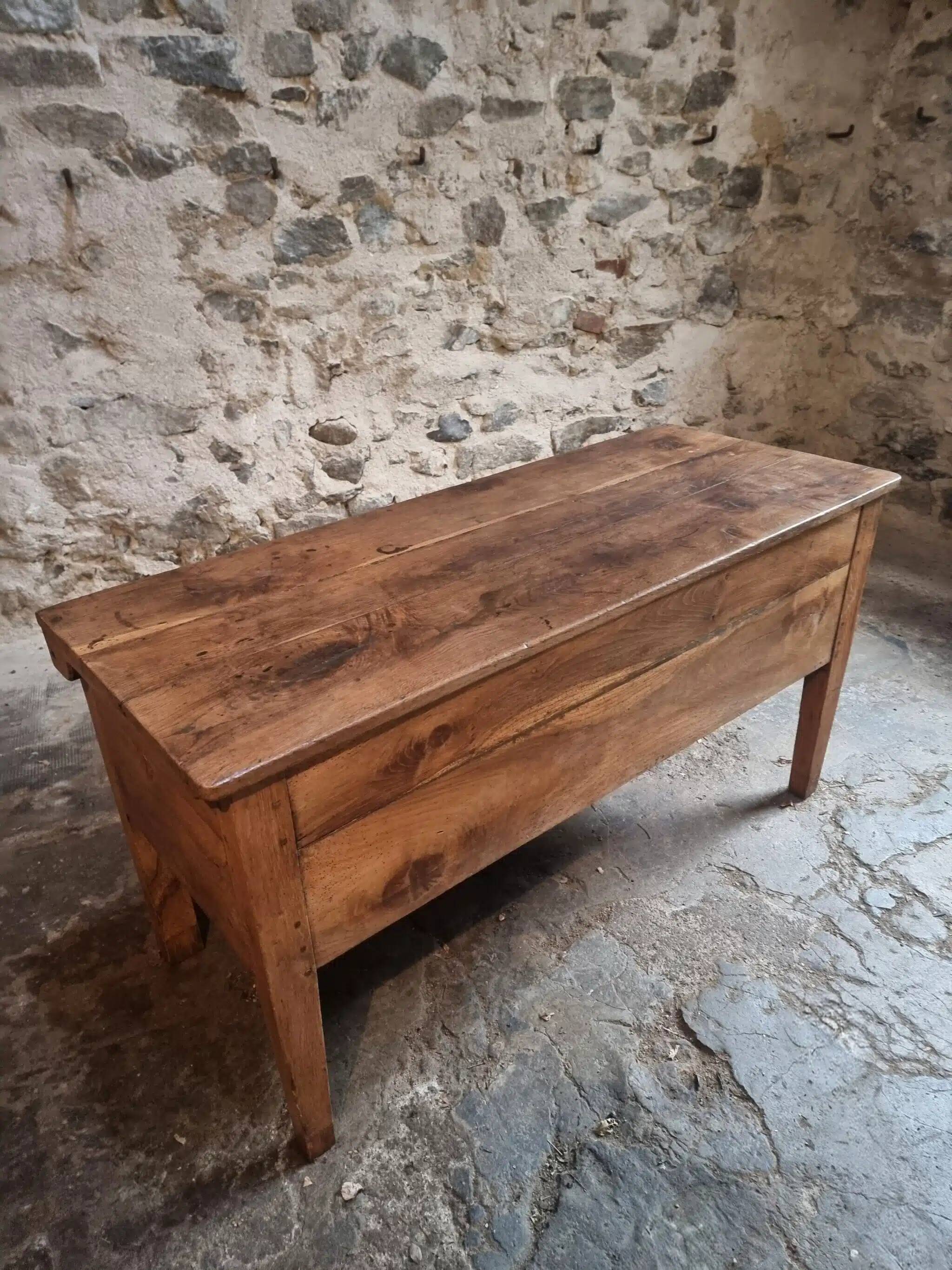 Old oak storage chest or flour bin