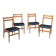 Set de 4 chaises de style scandinave en teck des années 70