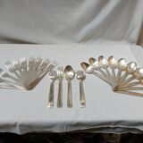 Cutlery set 24 pieces Art Deco in silver metal 84g - Goldsmith's mark