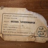 Set of six chairs design year 60,70 traditional slatted wood