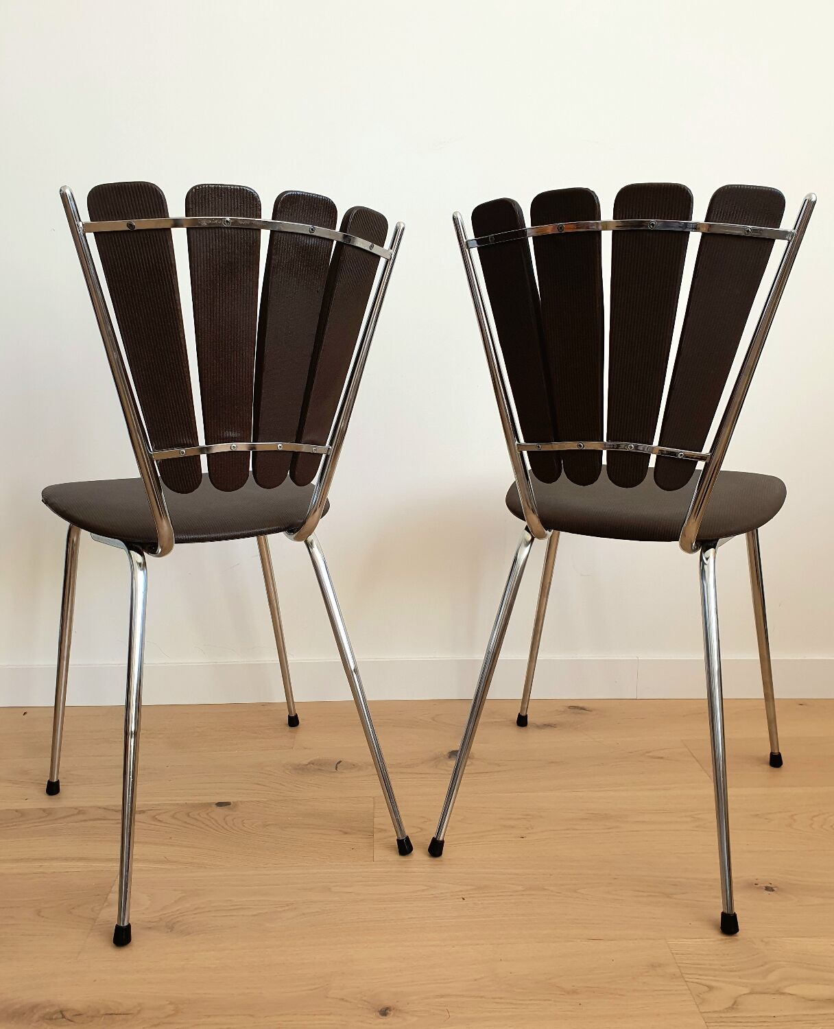 Pair of LeGal vintage petal chairs