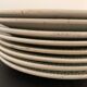 8 flat plates in opaque porcelain from Gien Terre de Fer, model Lauriers, XXth