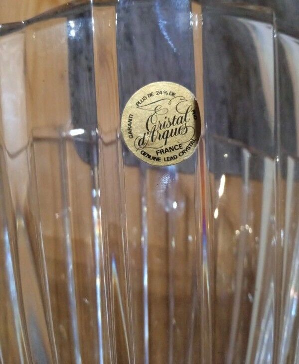 Crystal vase of Arques of the Eventail colection, Art Deco