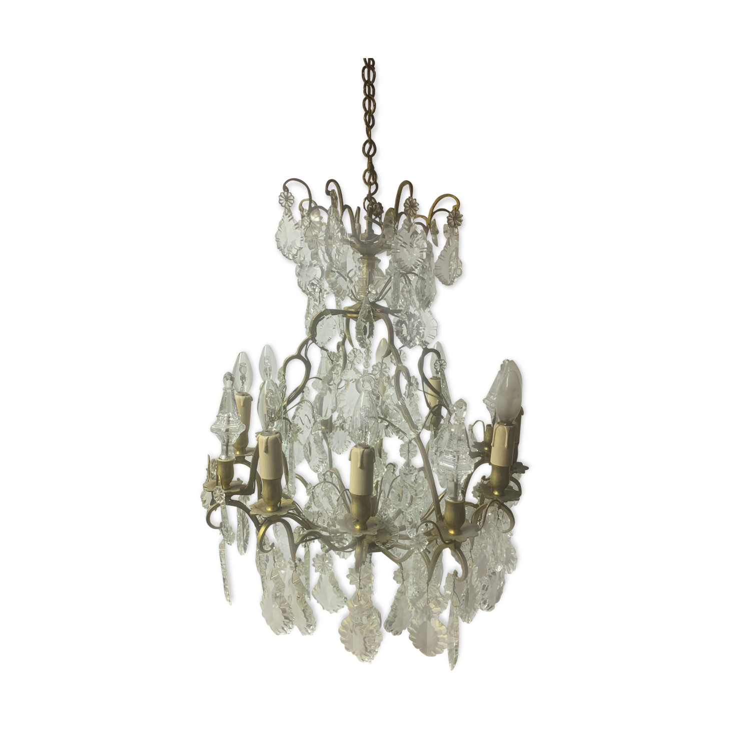 12-branched stamped chandelier