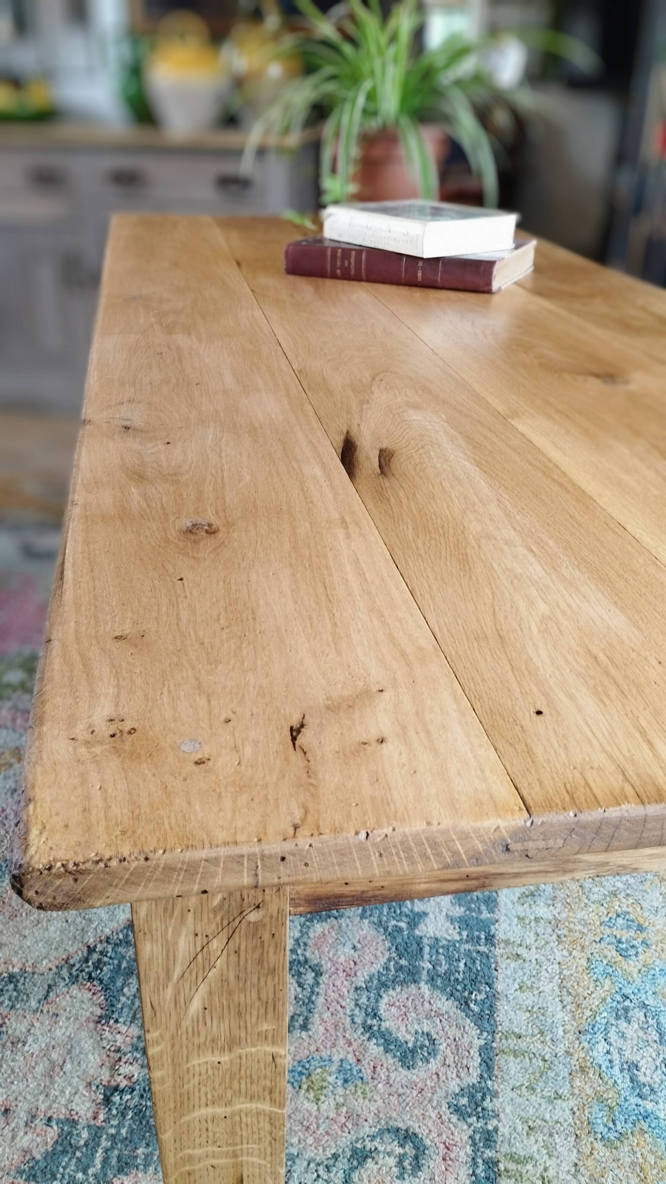 Farmhouse table 200 x 80 light oak