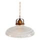 Art Deco pendant light in grooved glass, 1920s-30s