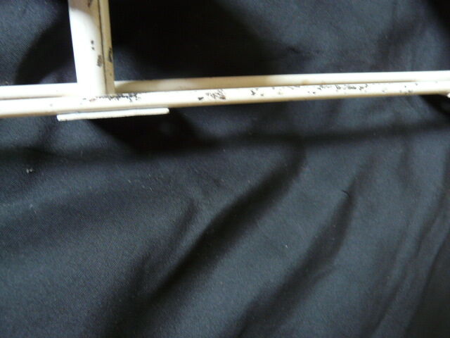 Coat rack in white lacquered metal 70s 4 patères