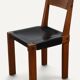 Chair S24 by Pierre Chapo – Solid elm and black leather – 1970