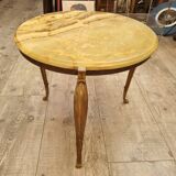 Bronze and marble side table