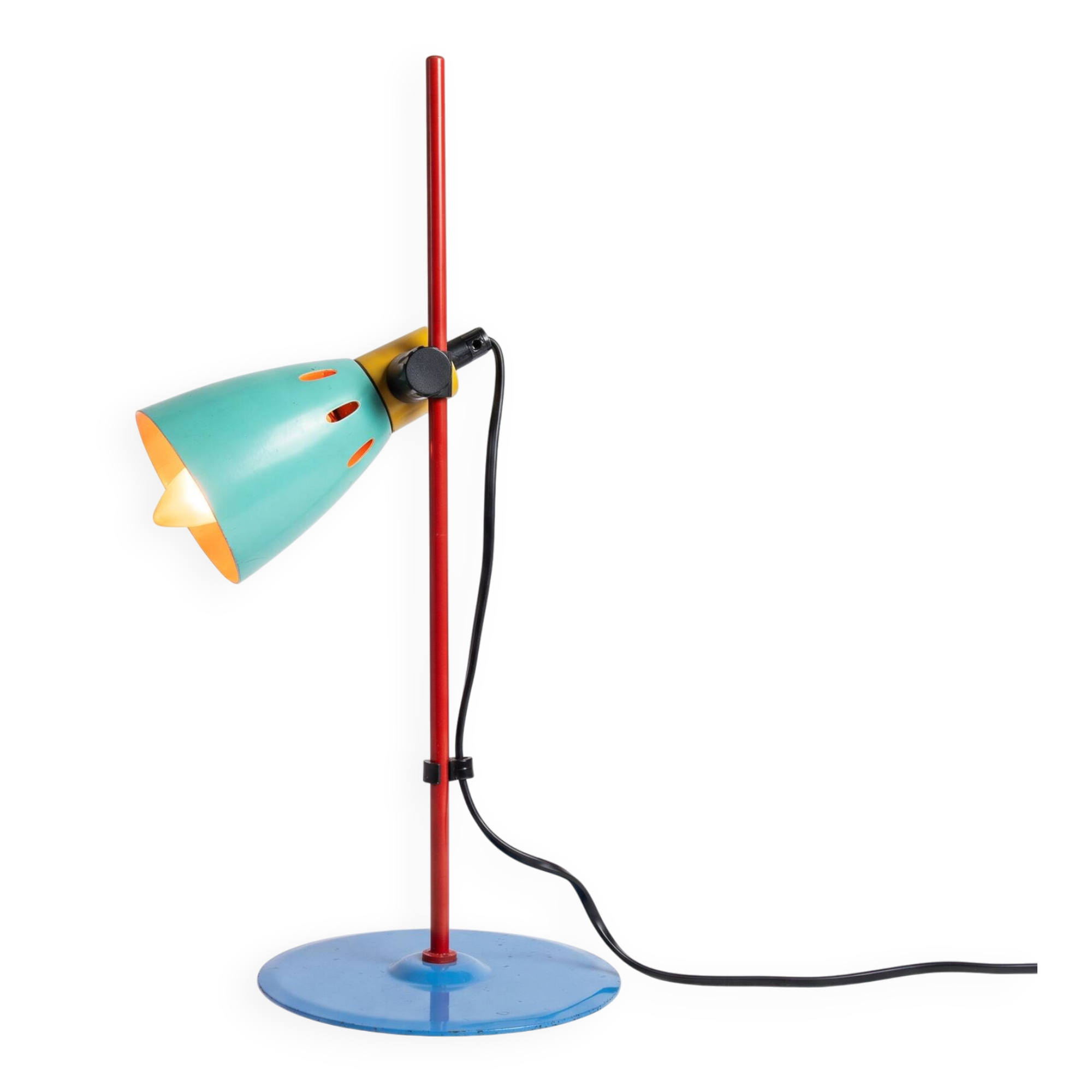 Aluminor vintage Memphis multicoloured desk lamp, 1980s