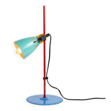 Lampe de bureau Aluminor vintage Memphis multicolore, années 80