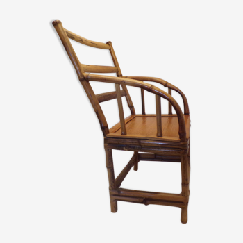 Rattan armchair for children vintage 50's