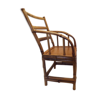 Rattan armchair for children vintage 50's