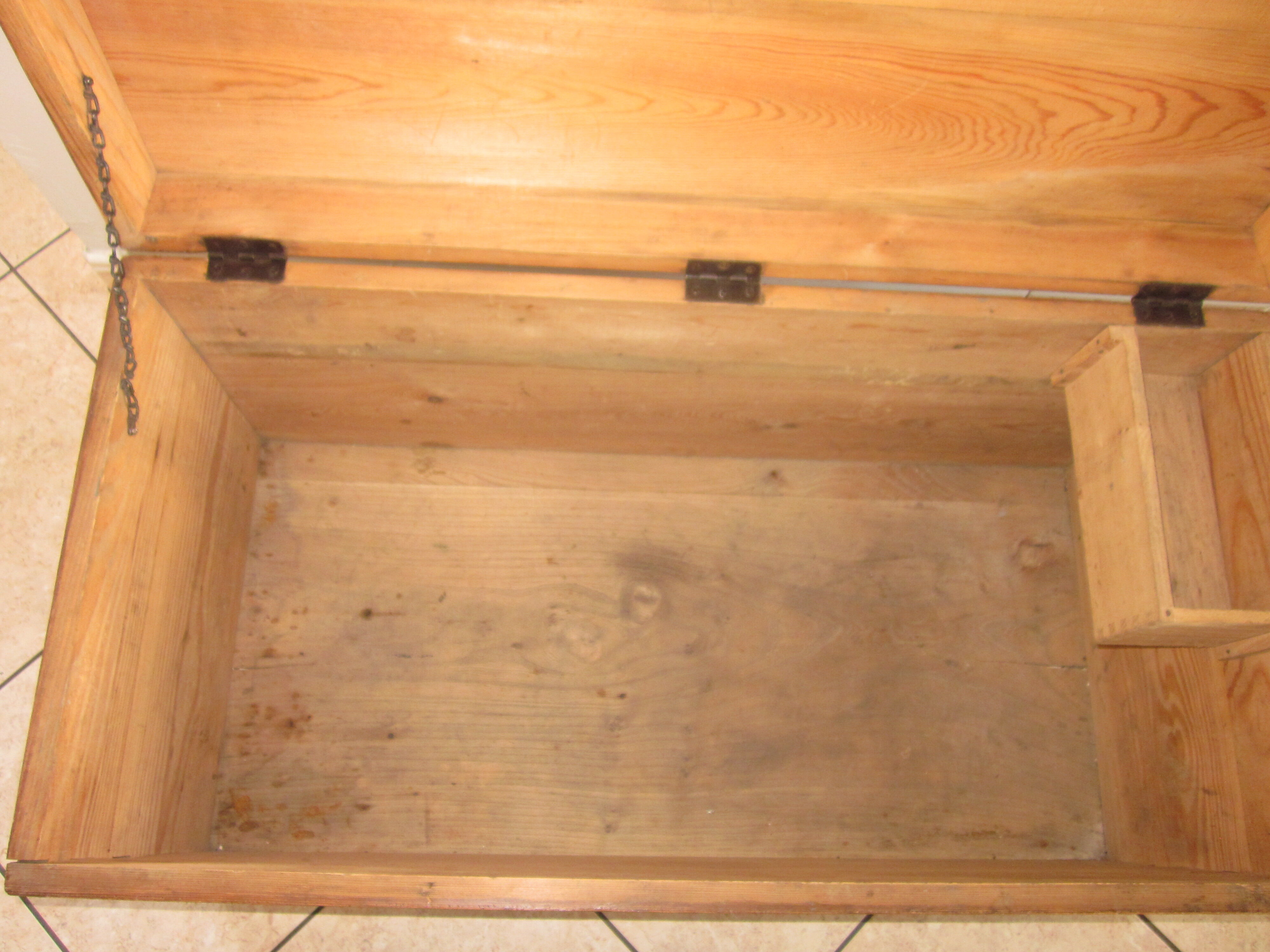 Old solid wooden chest