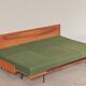 Green folding bench sofa by UP Zavody 1970