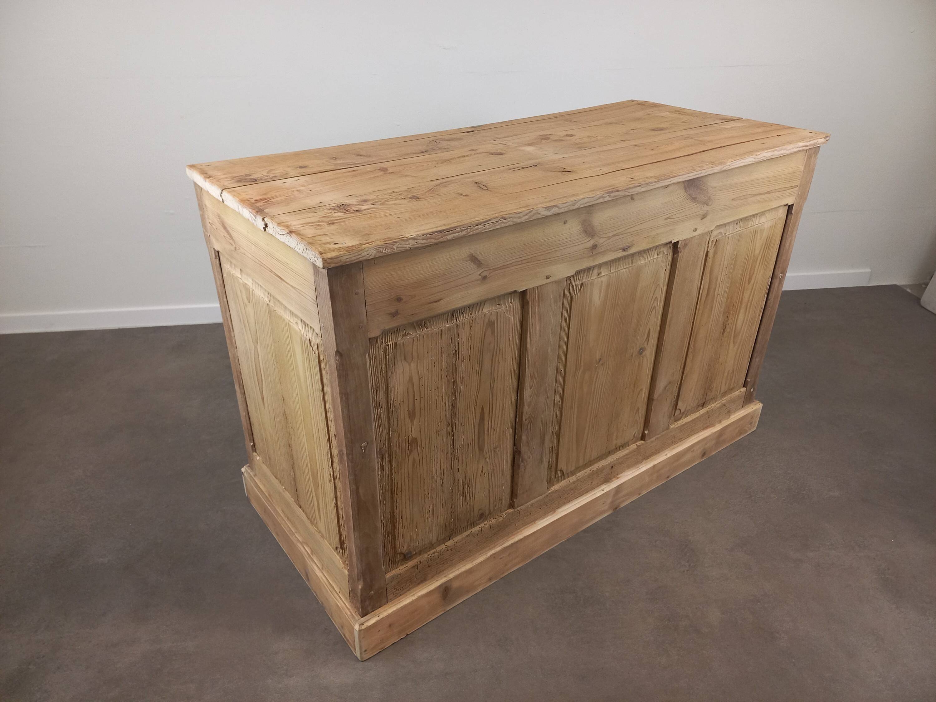 Banque de magasin ancienne 145 cm