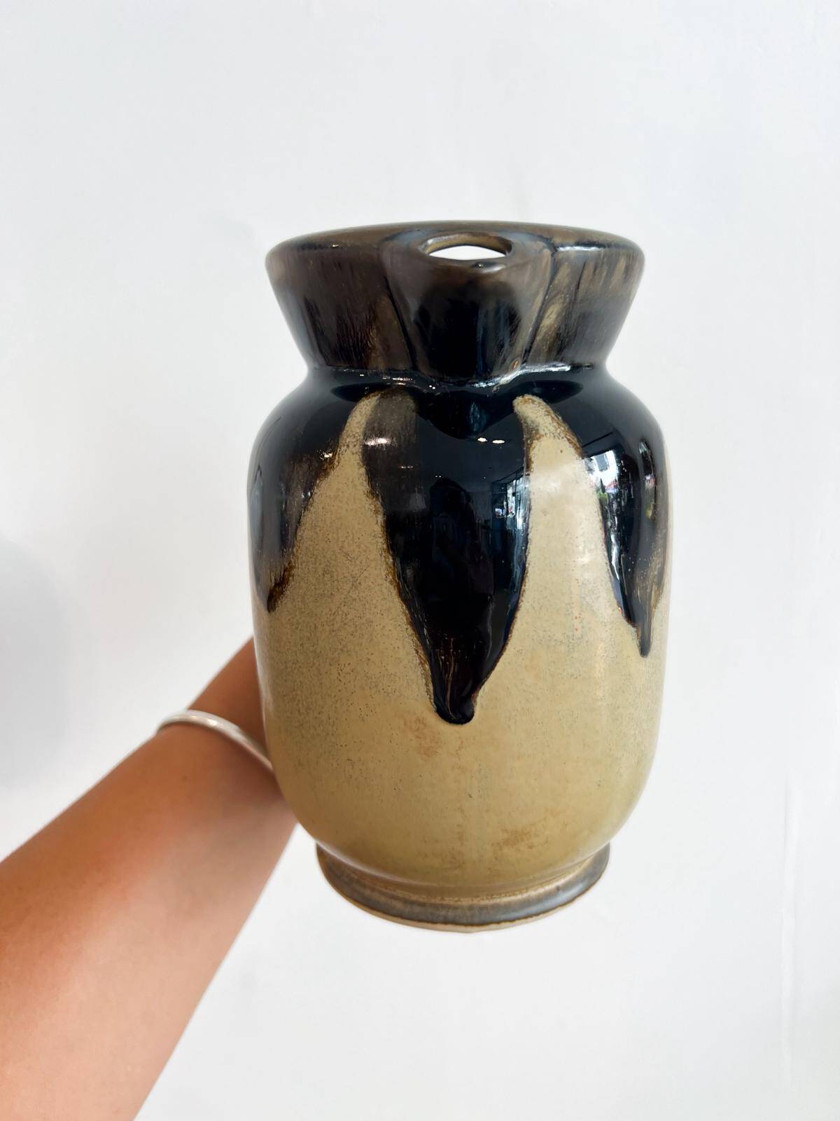 Antique carafe in flamed enamelled ceramic