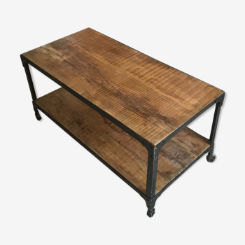 Industrial oak coffee table