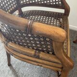 Pair of canned armchairs from the 50s and 60s