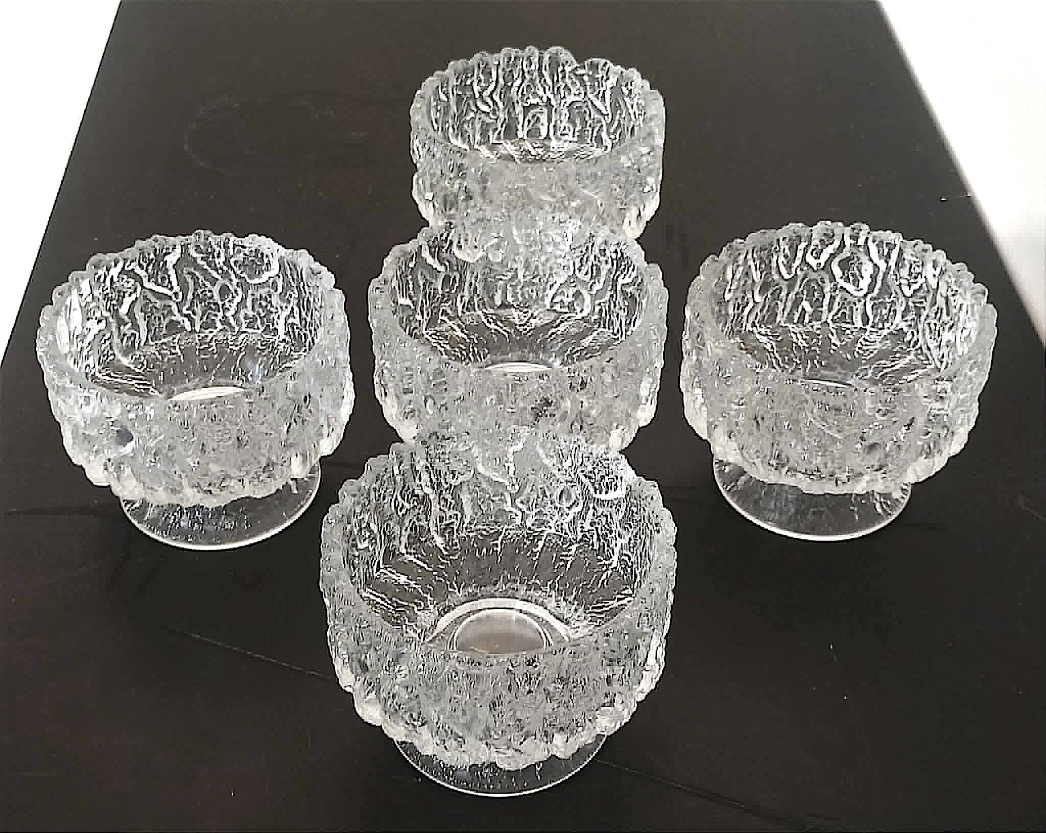 Set of 6 fruit bowls Ittalia 1970s Diameter 11.2 cm