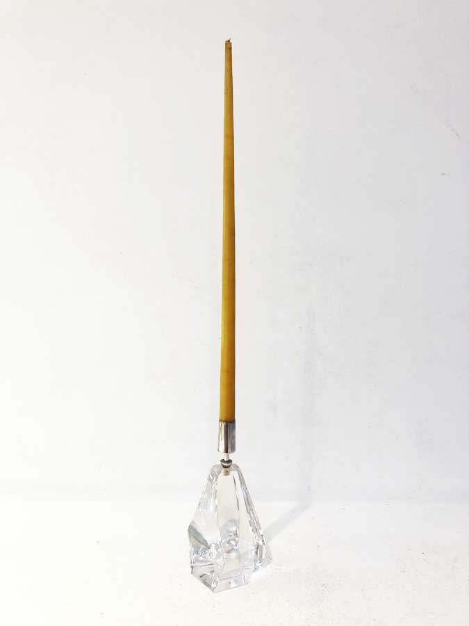 Daum crystal candlestick, 1970