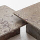 Ensemble de 3 tables basses carrées en marbre fossile, design des années 1970