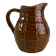 Large Saint-Clément vintage brown rope pitcher 1950
