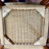 Suite Of 4 Scandinavian Teak And Rope Chairs By Svegards Markaryd