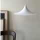Grande suspension en métal blanc tulipe