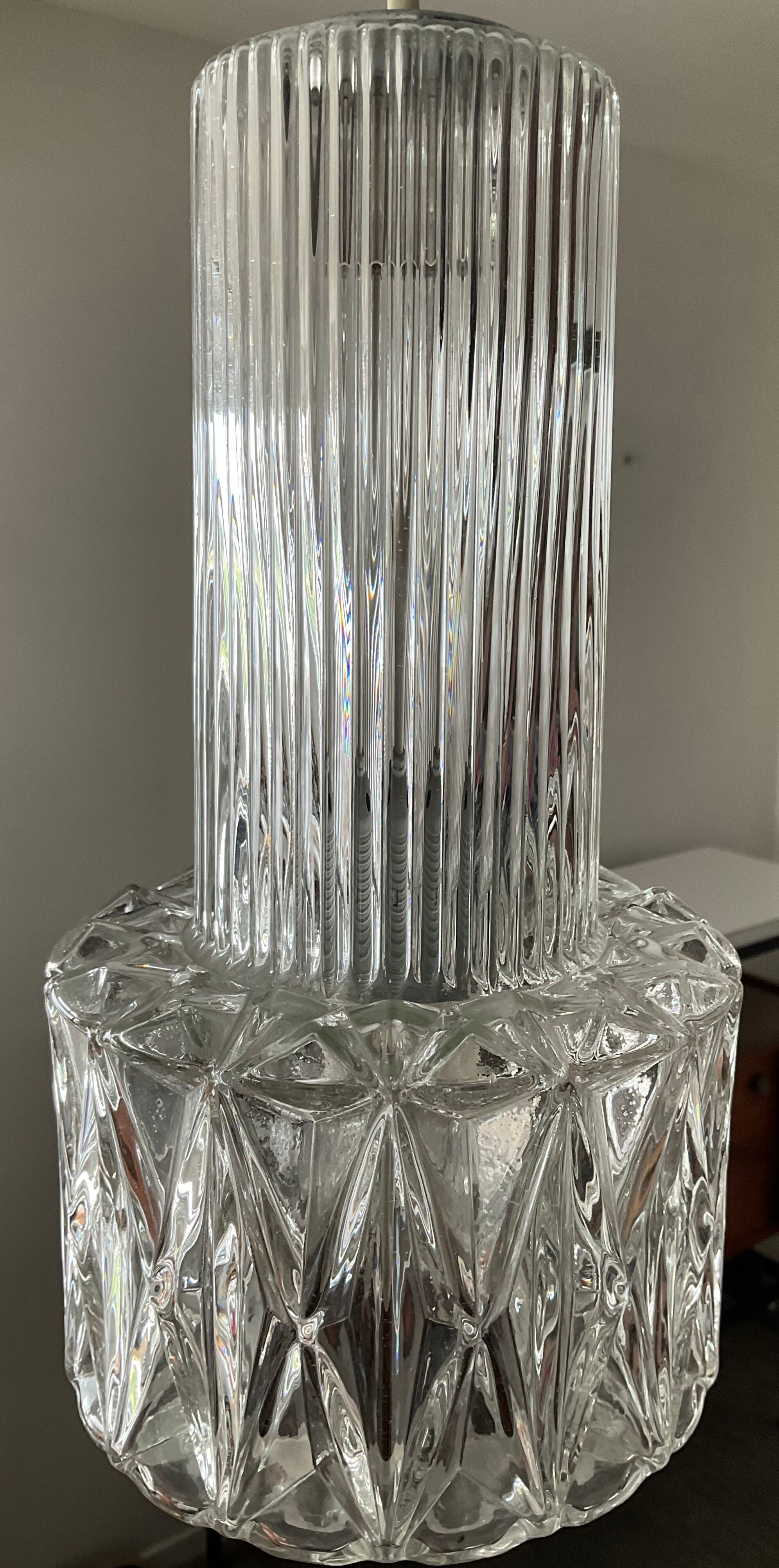 Limburg pendant lamp in molded glass from the 60s and 70s