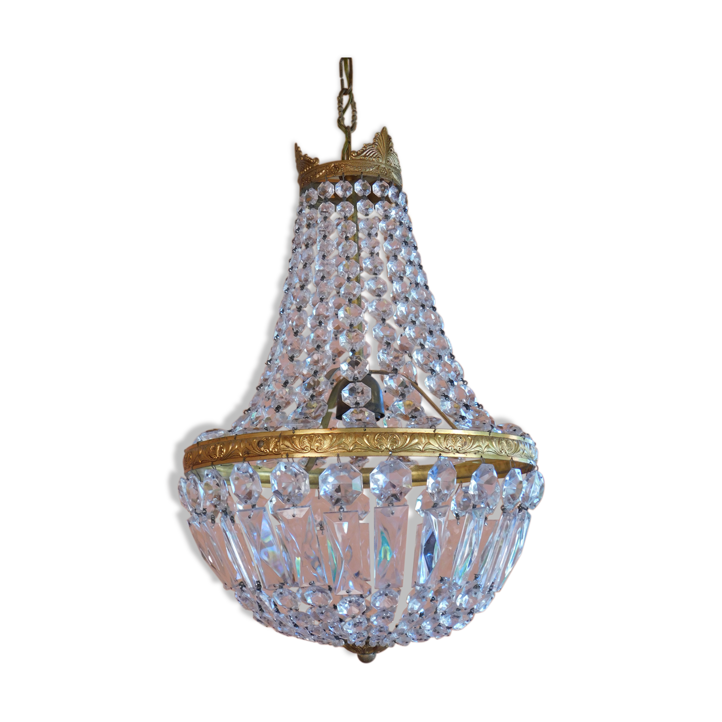 Lustre montgolfière ø 30 cm pampilles