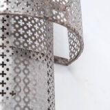 Pair of Mid-Century Perforated Metal Wall Sconce Lights