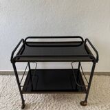 Black plexi serving trolley from the 70s