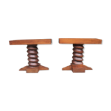 Pair of bedside tables press screws