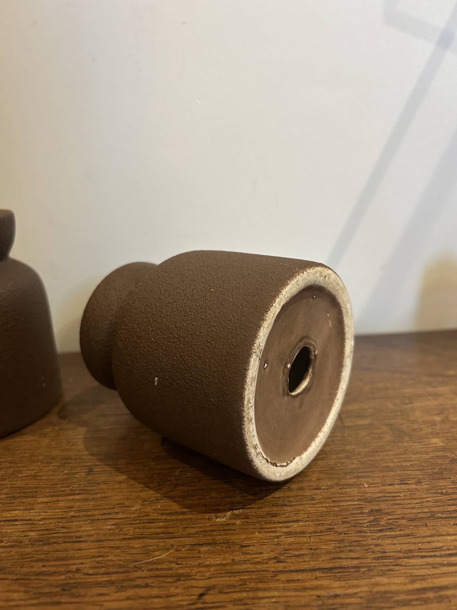vintage brutalist candlestick holders