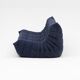 Togo three-seater sofa in dark blue boucle by Michel Ducaroy for Ligne Roset